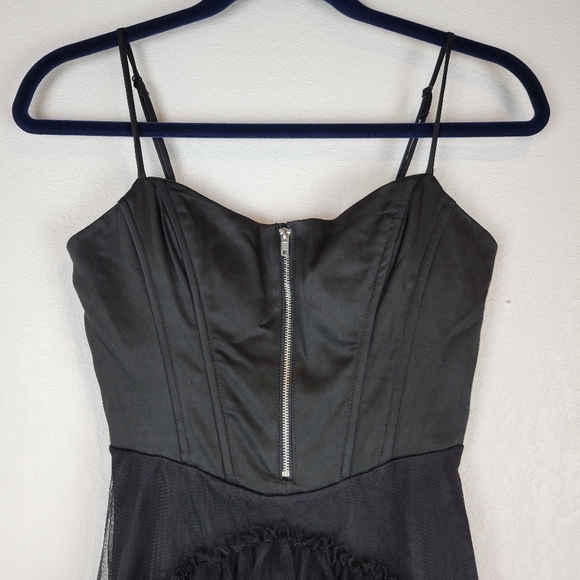 NWT City Studios Junior Sweetheart-Neck Tiered Dress on Blacl Size 12 - Picture 4 of 13